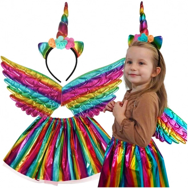 Costum carnaval unicorn multicolor