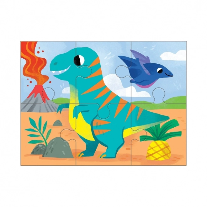 Puzzle dinozauri Mudpuppy set 4 în 1