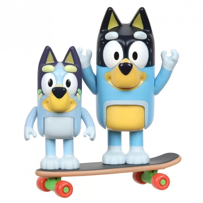 Bluey Figurină 2pak cu Skateboarding