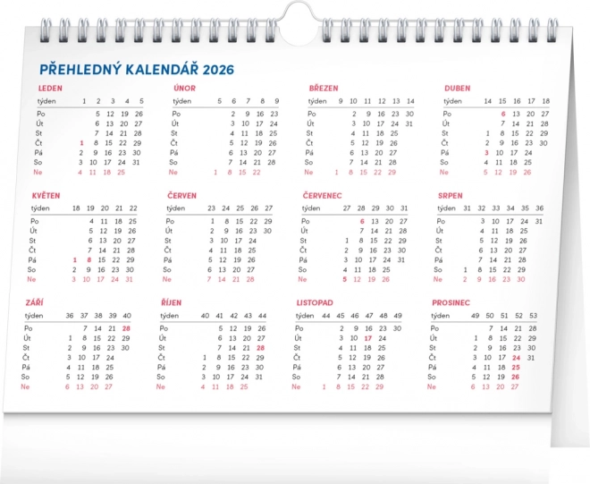 Calendar de birou cu integrame 2026