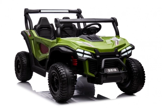 Mașină electrică verde 4x4 pentru copii