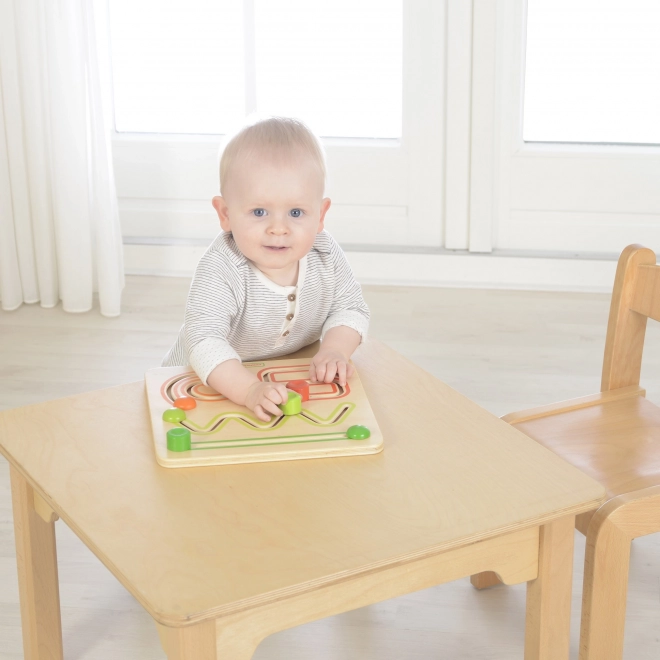 Tablă educațională cu labirint glisant Montessori