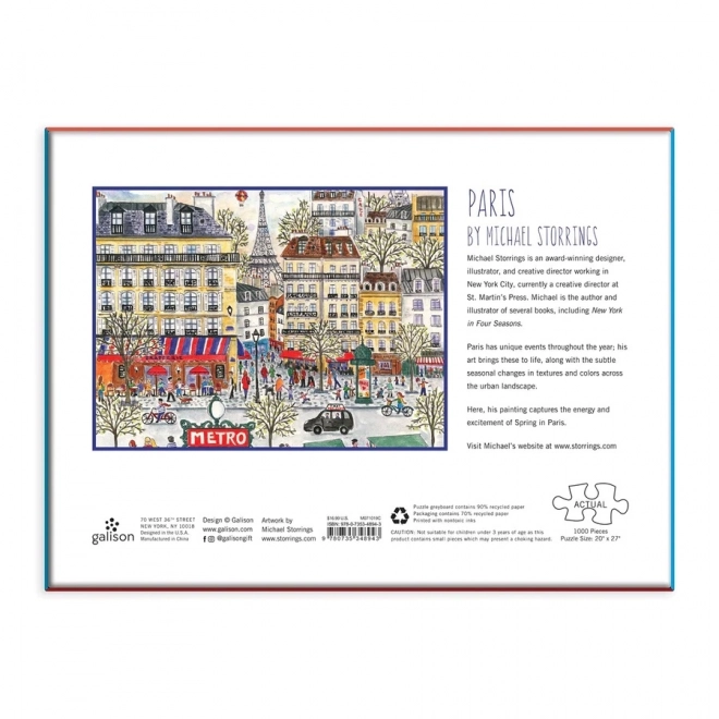 Puzzle Paris 1000 de piese de la Galison