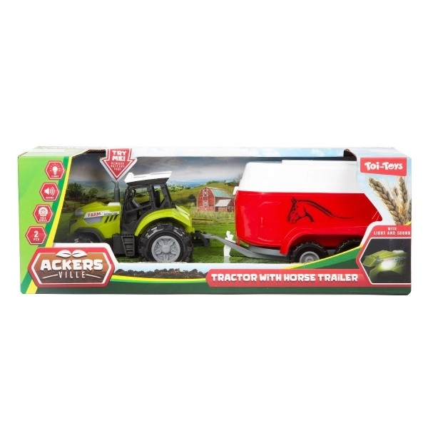 Tractor cu remorcă pentru cai cu efecte de lumină și sunet