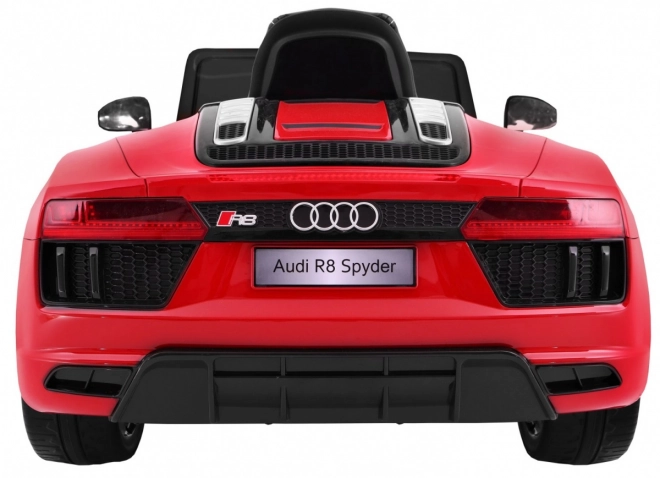 Audi R8 Spyder cu baterii Lac roșu + Telecomandă + EVA + Pornire lentă + Radio MP3 + LED