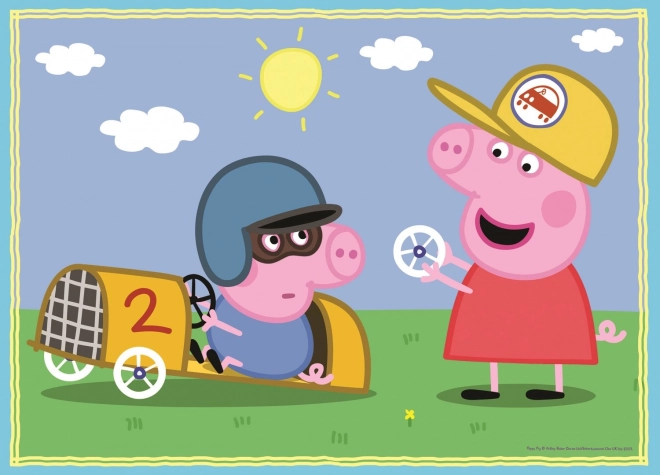 puzzle Prasátka Peppa 4 în 1