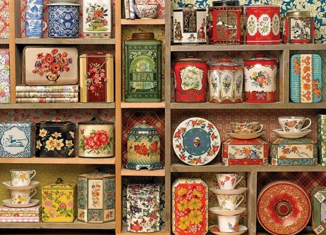 Puzzle Cobble Hill cutii de ceai vintage 1000 de piese