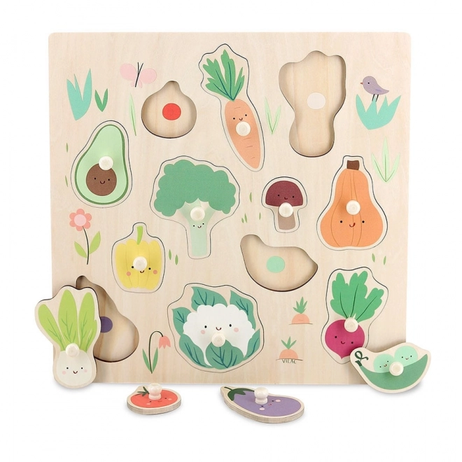 Puzzle cu mânere Legume de Sarah Betz