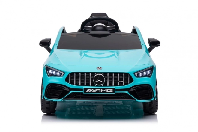 Mașină electrică Mercedes CLA 45s AMG turcoaz 4x4