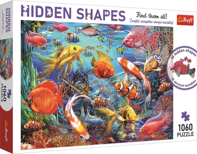 Puzzle Trefl Hidden Shapes - Viața subacvatică 1060 Piese