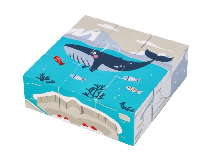 Cuburi Puzzle Animale Polare