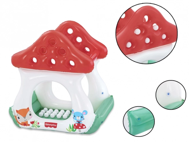 Piscină gonflabilă cu mingi Ciupercuța Bestway Fisher Price