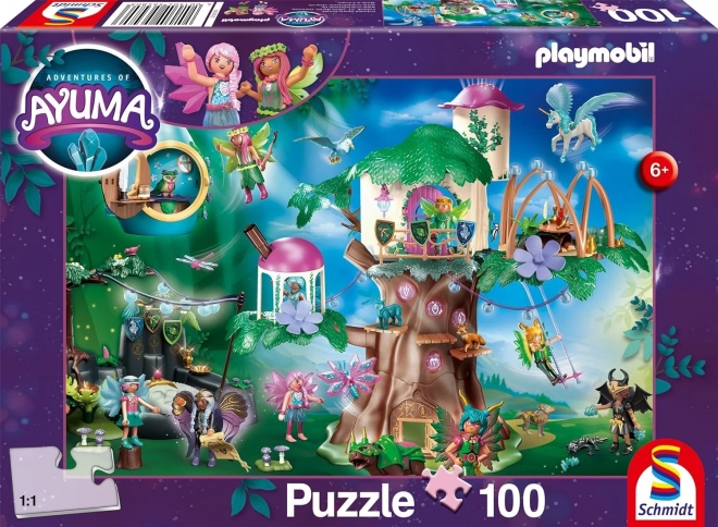 Puzzle Schmidt Playmobil Ayuma: Pădurea magică a zânelor