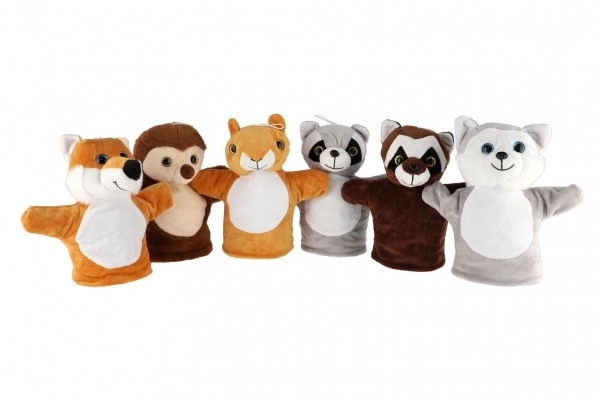 Păpușă-mănușă de pluș cu animale de pădure 24 cm TEDDIES