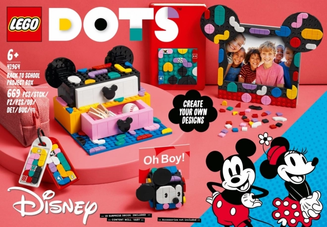 Lego Dots - set școlar Mickey Mouse și Minnie Mouse