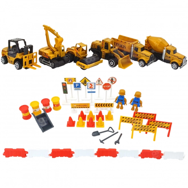 Camion mare de construcții 6 în 1 cu macara și accesorii Woopie