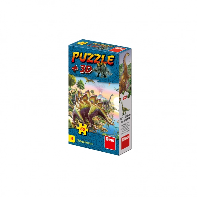 Puzzle cu figurină dinozaur: Tyrannosaurus Rex - 60 piese