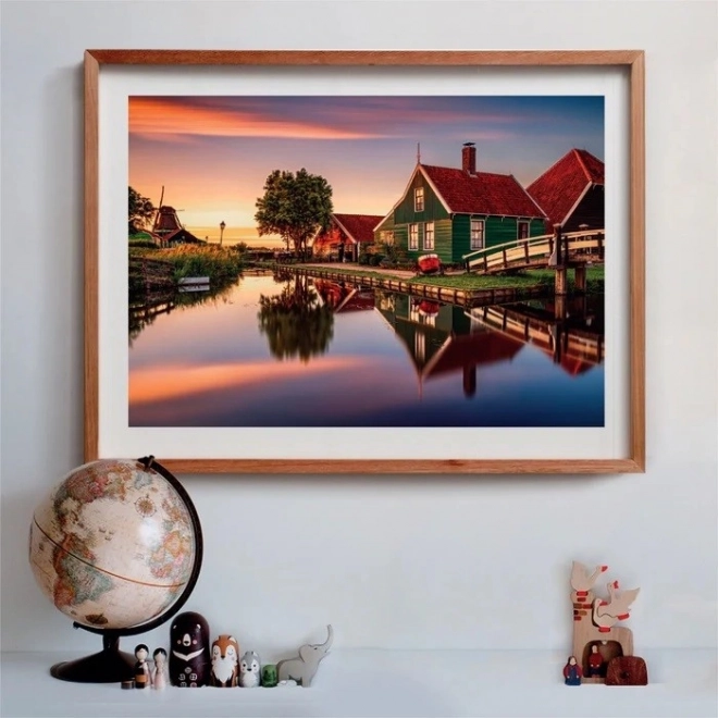 Puzzle Vesnice Zaanse Schans 1500 piese