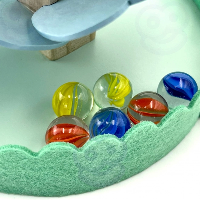 Turnul Spiralat de Lemn Tooky Toy pentru Copii