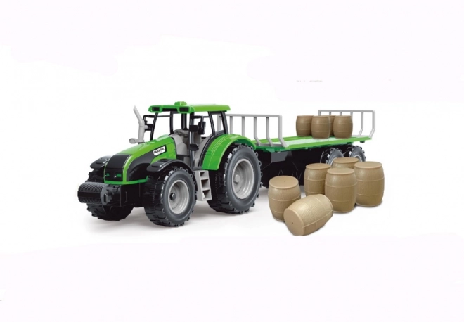 Tractor cu remorcă de fân cu sistem de inerție