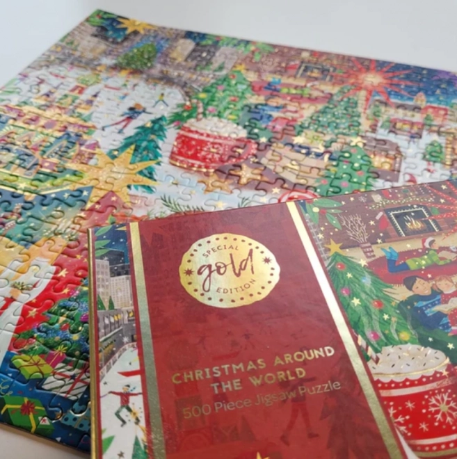 Puzzle ediție specială de aur Crăciun în întreaga lume 500 piese