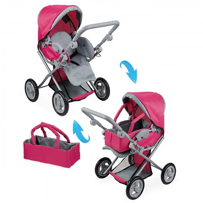 Carucior pentru papusi cu reglare 4 in 1
