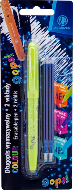 Stilou gumabil ASTRA OOPS! 0.6 mm cu rezerve