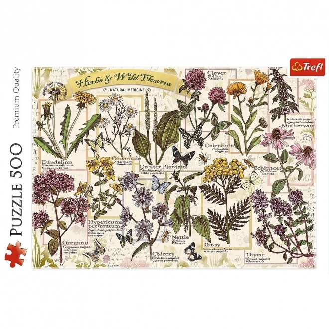 Puzzle Trefl 500 piese ierburi medicinale