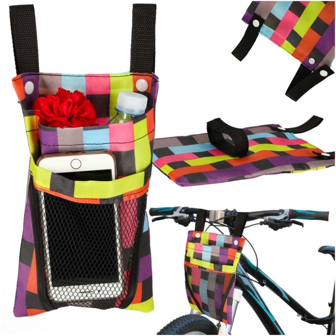 Geantă colorată de bicicletă pentru ghidon