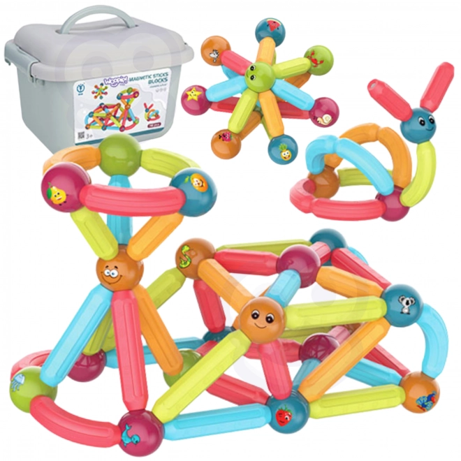 WOOPIE cuburi magnetice de construcție 76 buc