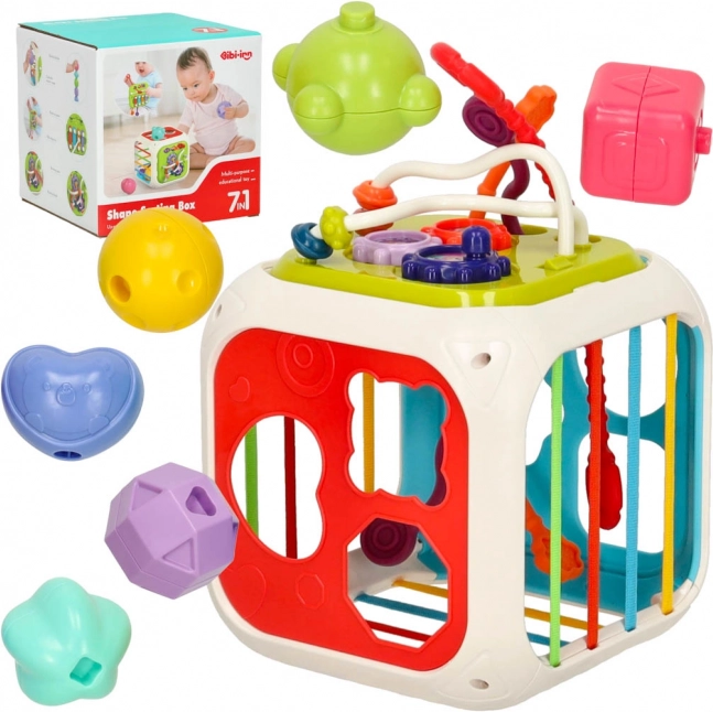 Cub educativ 7în1 pentru copii cu xilofon Bibi-inn
