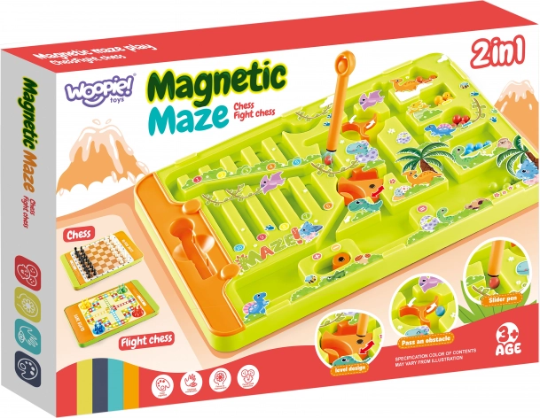 WOOPIE Labirint Magnetic 2în1 Joc Nu te supăra, frate