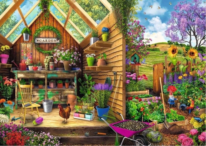 Puzzle refugiu de grădinar Ravensburger extra 300 piese