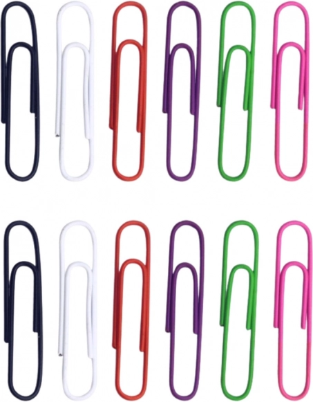 Set de agrafe colorate pentru birou, 33 mm, 90 bucăți
