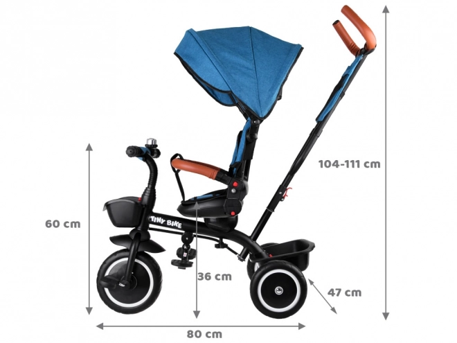 Tricicletă pentru copii Tiny Bike 3 în 1 cu parasolar – Verde