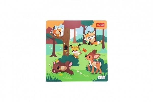 Puzzle din lemn cu animale din pădure