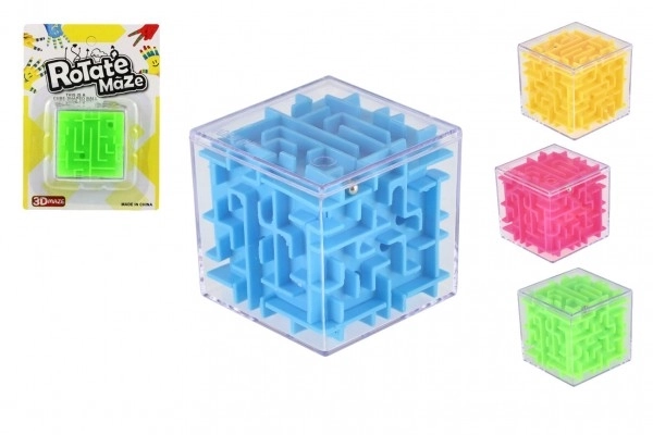 Cub Rubik labirint de plastic 5x5cm în 4 culori