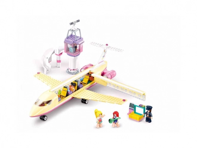 Set de construcție avion de lux Sluban din colecția Girls Dream