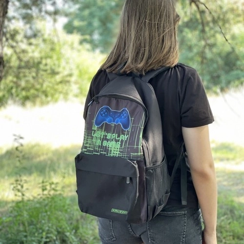 Rucsac școlar gamer cu sac de sport 22L