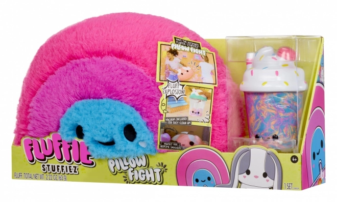 Pernă Fluffie Stuffiez Pillow Fight, curcubeu