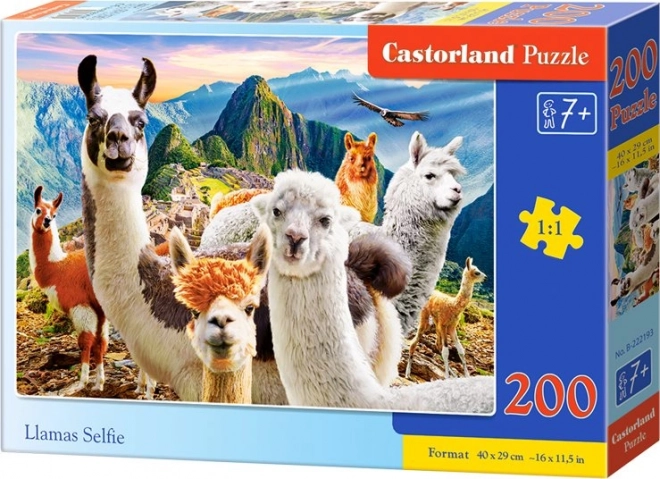 Puzzle cu 200 de piese Llamas Selfie