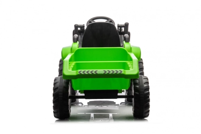 Tractor electric pentru copii cu cupă verde