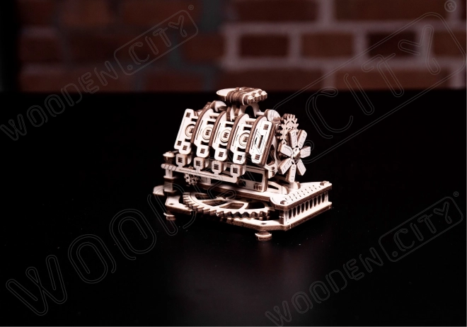 Puzzle 3D motor V8 WOODEN CITY