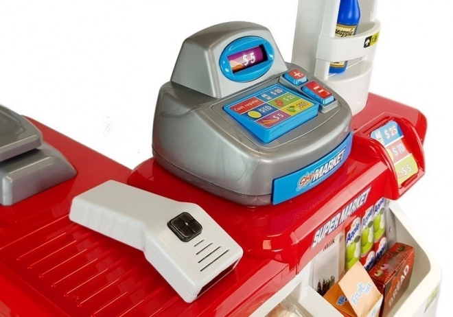 Market de jucărie cu cărucior și scaner