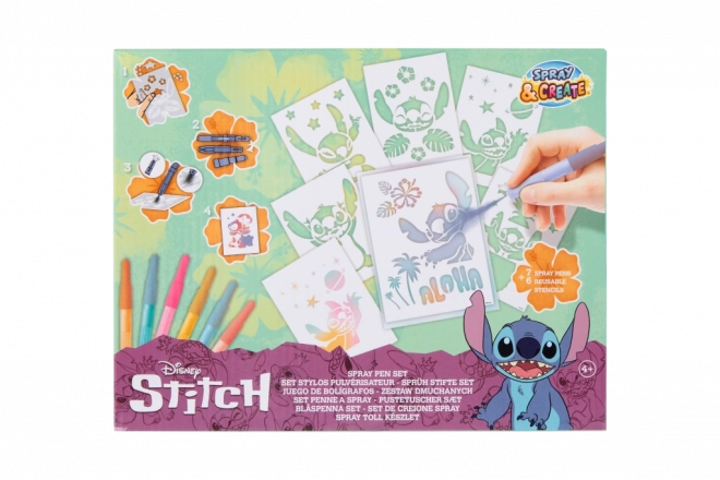 Set mare creativ de pictură cu markere suflante Stitch