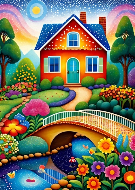 Puzzle Casa Colorată ENJOY 1000 piese