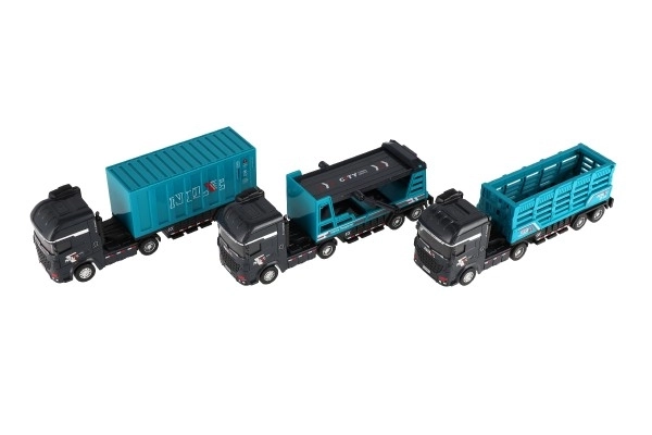 Camion de transport din plastic cu remorcă 26cm cu inerție