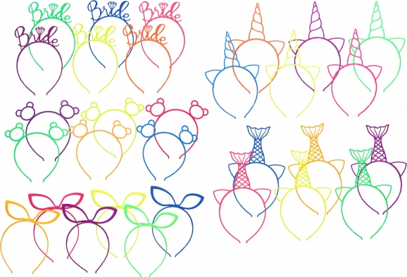 Bentiță de carnaval cu ornament – mix de culori