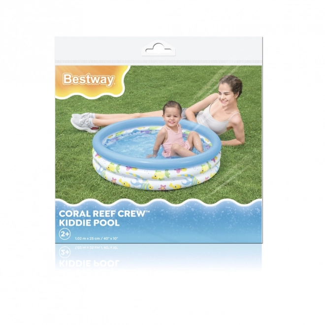 Piscină gonflabilă pentru copii cu motiv Peștișorul 102 cm Bestway