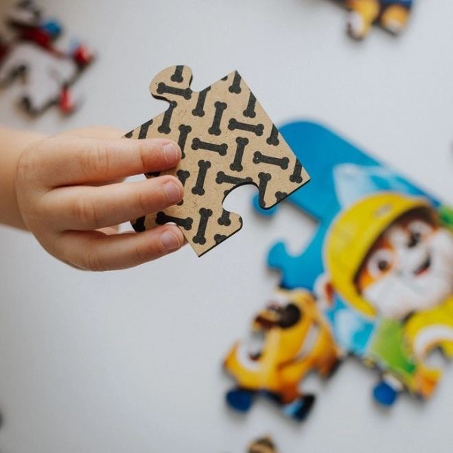 Puzzle din lemn 24 piese cu Patrula Cățelușilor